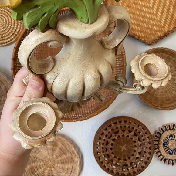 Vintage Homco 3D Floral Wall Sconces - Picture 4 of 5